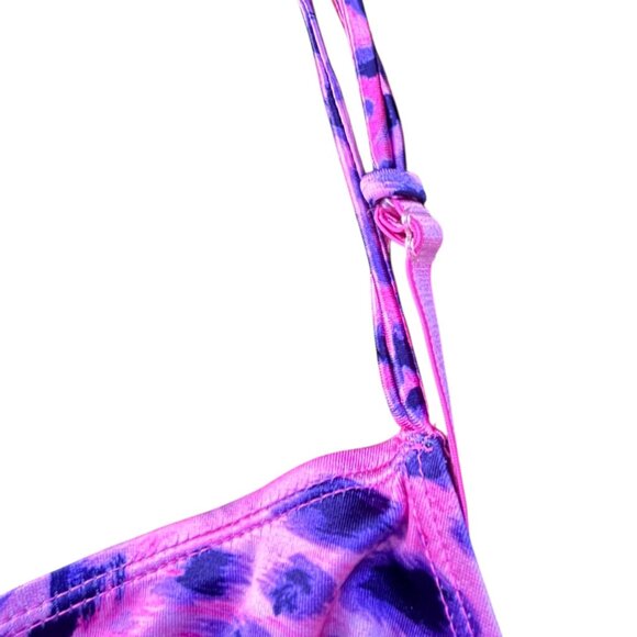 Vintage Y2K Frederick's of Hollywood Babydoll Leopard Print Cami L Stretch Satin - Picture 6 of 8